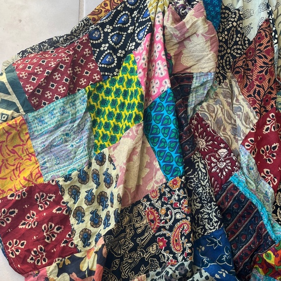 GYPSY ROSE HANDMADE Bohemian Patchwork Maxi Skirt NWT, Hippie - Picture 3 of 12